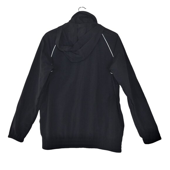 Adidas Originals Black 3-Stripes Swoosh Track Jacket Size M Retro Streetwear - Picture 2 of 11